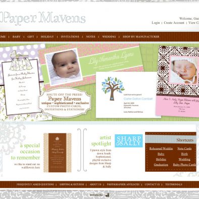PaperMavens Home Page Design