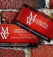 McGrath Woodworks Business Cards