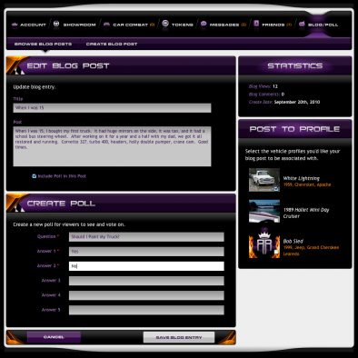 Create a Blog and Poll